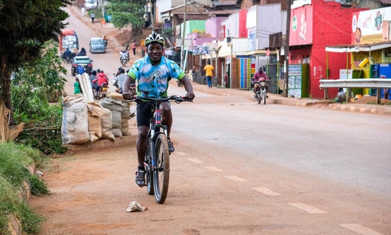 Environmental Cleanup By Ugandan Cyclist
