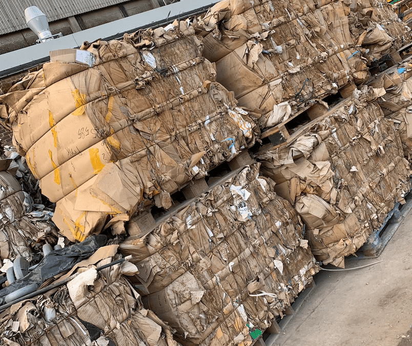 baled cardboard