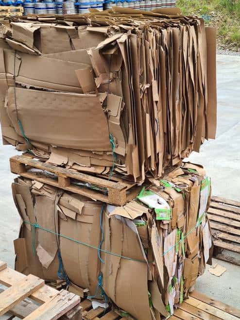 cardboard waste bale