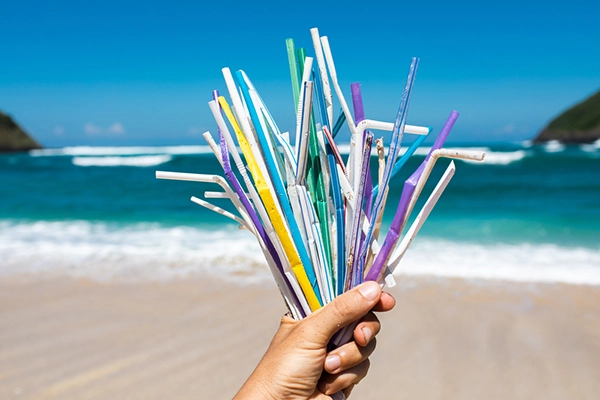 plastic straw ocean