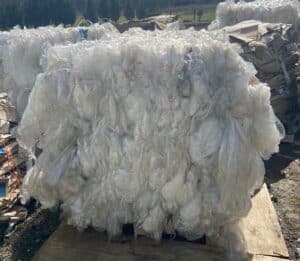 baled LDPE waste